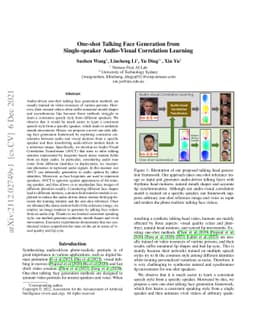 One-shot Talking Face Generation from Single-speaker Audio-Visual
  Correlation Learning