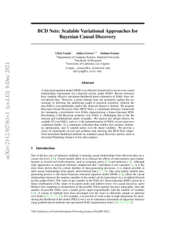 BCD Nets: Scalable Variational Approaches for Bayesian Causal Discovery