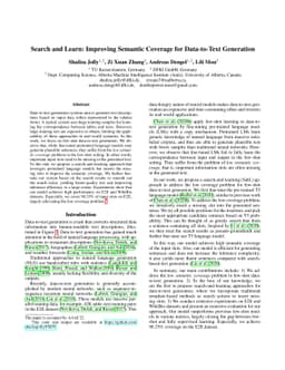 Search and Learn: Improving Semantic Coverage for Data-to-Text
  Generation