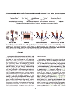 HumanNeRF: Efficiently Generated Human Radiance Field from Sparse Inputs