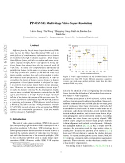 PP-MSVSR: Multi-Stage Video Super-Resolution