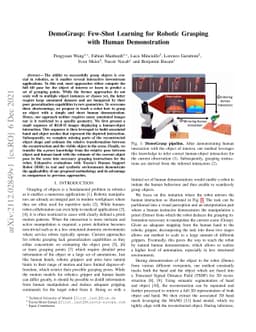 DemoGrasp: Few-Shot Learning for Robotic Grasping with Human
  Demonstration