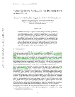 Target Entropy Annealing for Discrete Soft Actor-Critic