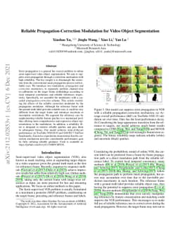 Reliable Propagation-Correction Modulation for Video Object Segmentation