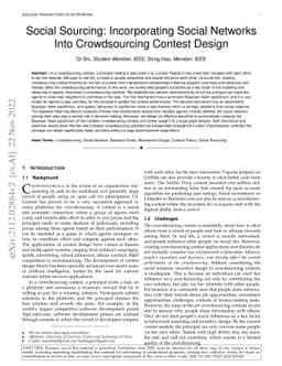 Social Sourcing: Incorporating Social Networks Into Crowdsourcing
  Contest Design