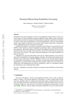 Parameter Efficient Deep Probabilistic Forecasting