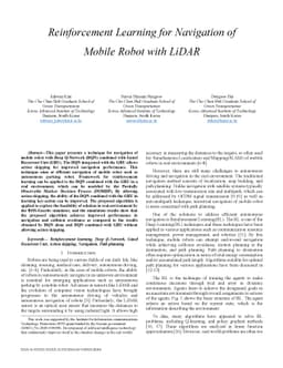 Reinforcement Learning for Navigation of Mobile Robot with LiDAR
