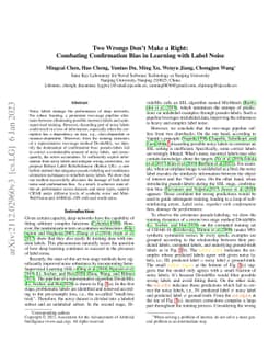 Two Wrongs Don't Make a Right: Combating Confirmation Bias in Learning
  with Label Noise