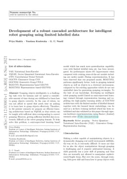 Development of a robust cascaded architecture for intelligent robot
  grasping using limited labelled data