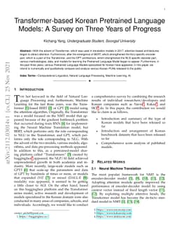 Transformer-based Korean Pretrained Language Models: A Survey on Three
  Years of Progress