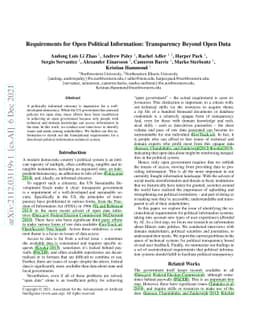 Requirements for Open Political Information: Transparency Beyond Open
  Data