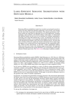 Label-Efficient Semantic Segmentation with Diffusion Models