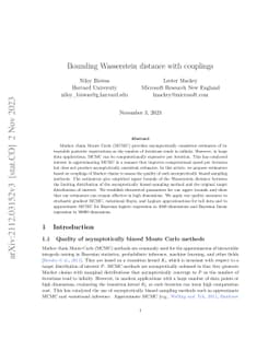 Bounding Wasserstein distance with couplings
