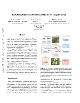 Embedding Arithmetic of Multimodal Queries for Image Retrieval