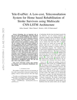 Tele-EvalNet: A Low-cost, Teleconsultation System for Home based
  Rehabilitation of Stroke Survivors using Multiscale CNN-LSTM Architecture