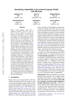 Quantifying Adaptability in Pre-trained Language Models with 500 Tasks