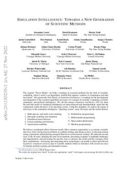 Simulation Intelligence: Towards a New Generation of Scientific Methods