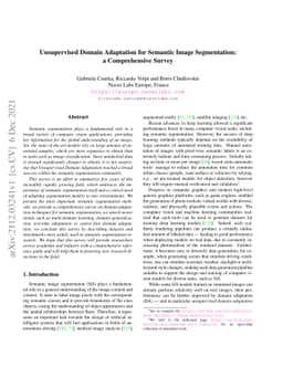 Unsupervised Domain Adaptation for Semantic Image Segmentation: a
  Comprehensive Survey