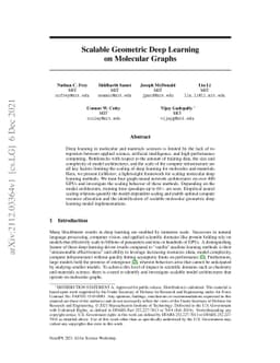 Scalable Geometric Deep Learning on Molecular Graphs