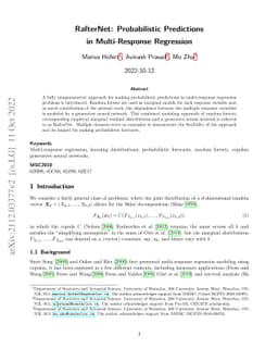 RafterNet: Probabilistic predictions in multi-response regression