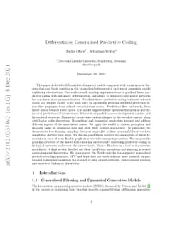 Differentiable Generalised Predictive Coding