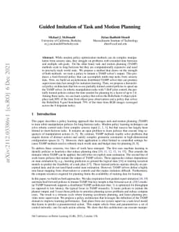 Guided Imitation of Task and Motion Planning