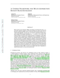 A Unified Framework for Multi-distribution Density Ratio Estimation