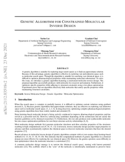 Genetic Algorithm for Constrained Molecular Inverse Design