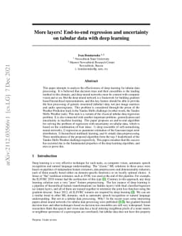 More layers! End-to-end regression and uncertainty on tabular data with
  deep learning