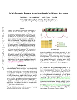 DCAN: Improving Temporal Action Detection via Dual Context Aggregation