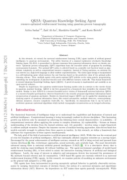 QKSA: Quantum Knowledge Seeking Agent -- resource-optimized
  reinforcement learning using quantum process tomography