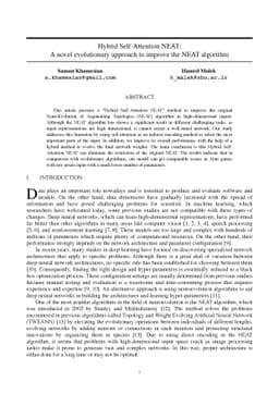 Hybrid Self-Attention NEAT: A novel evolutionary approach to improve the
  NEAT algorithm
