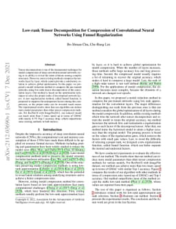 Low-rank Tensor Decomposition for Compression of Convolutional Neural
  Networks Using Funnel Regularization