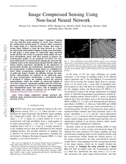 Image Compressed Sensing Using Non-local Neural Network