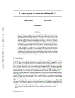A coarse space acceleration of deep-DDM