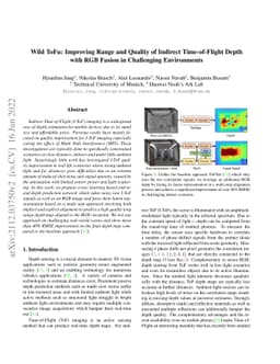 Wild ToFu: Improving Range and Quality of Indirect Time-of-Flight Depth
  with RGB Fusion in Challenging Environments