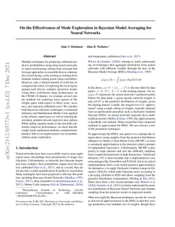 On the Effectiveness of Mode Exploration in Bayesian Model Averaging for
  Neural Networks