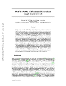 OOD-GNN: Out-of-Distribution Generalized Graph Neural Network