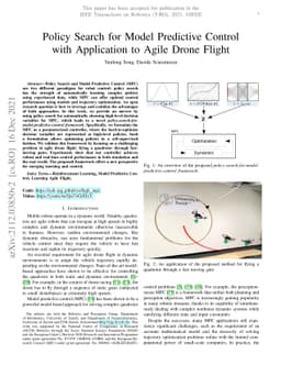 Policy Search for Model Predictive Control with Application to Agile
  Drone Flight