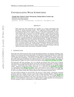 Universalizing Weak Supervision