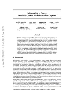 Information is Power: Intrinsic Control via Information Capture