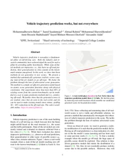 Vehicle trajectory prediction works, but not everywhere