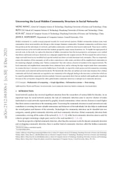 Uncovering the Local Hidden Community Structure in Social Networks