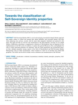 Towards the classification of Self-Sovereign Identity properties