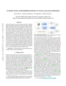 Learning music audio representations via weak language supervision