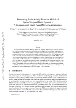 Forecasting Brain Activity Based on Models of Spatio-Temporal Brain
  Dynamics: A Comparison of Graph Neural Network Architectures