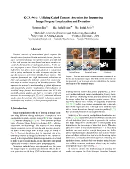 GCA-Net : Utilizing Gated Context Attention for Improving Image Forgery
  Localization and Detection