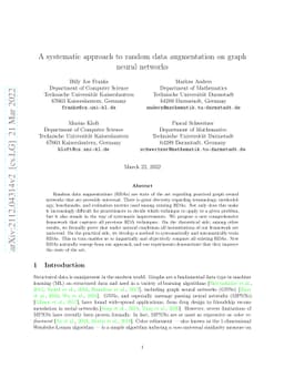 A systematic approach to random data augmentation on graph neural
  networks