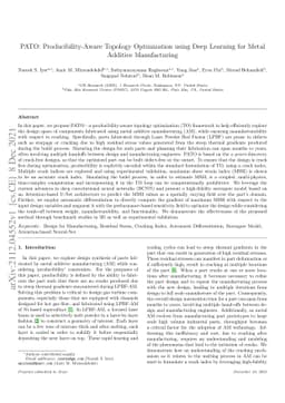 PATO: Producibility-Aware Topology Optimization using Deep Learning for
  Metal Additive Manufacturing