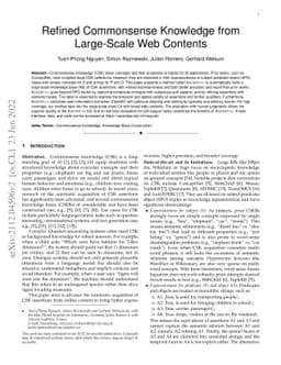 Refined Commonsense Knowledge from Large-Scale Web Contents